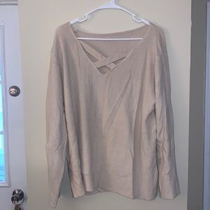 Cross Cross V Neck Sweater